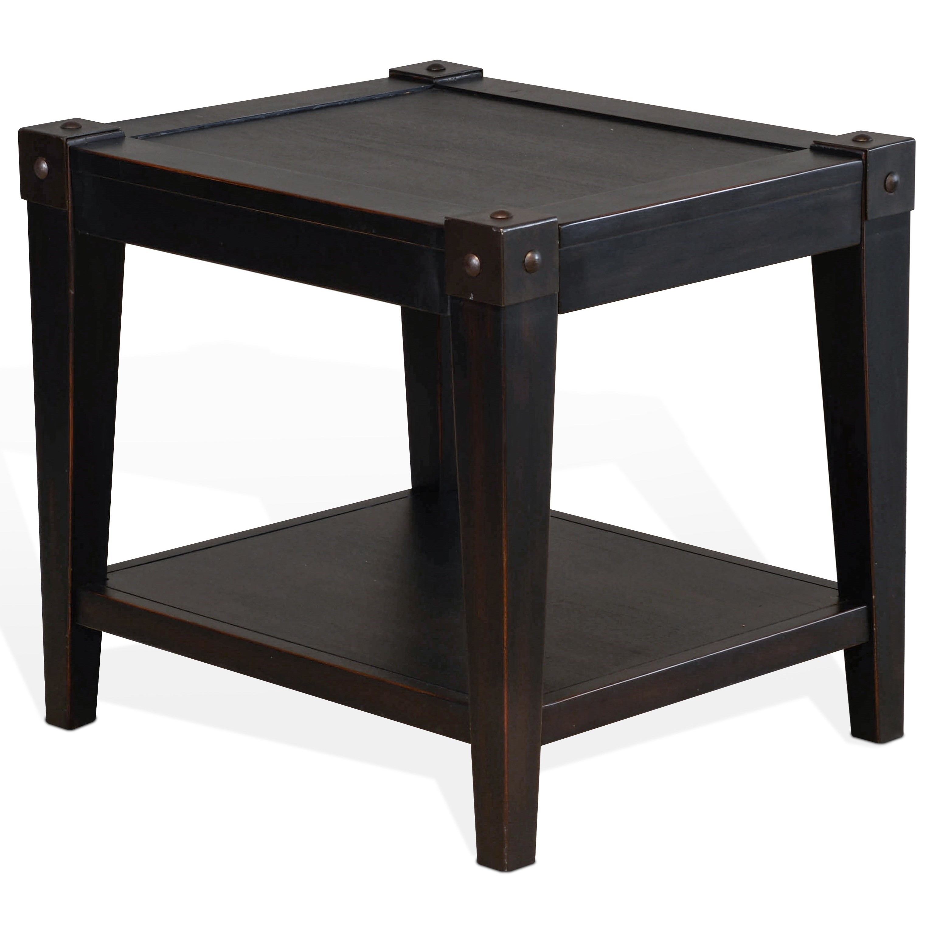 Sunny Designs Seal Beach End Table with Lower Shelf Conlin's